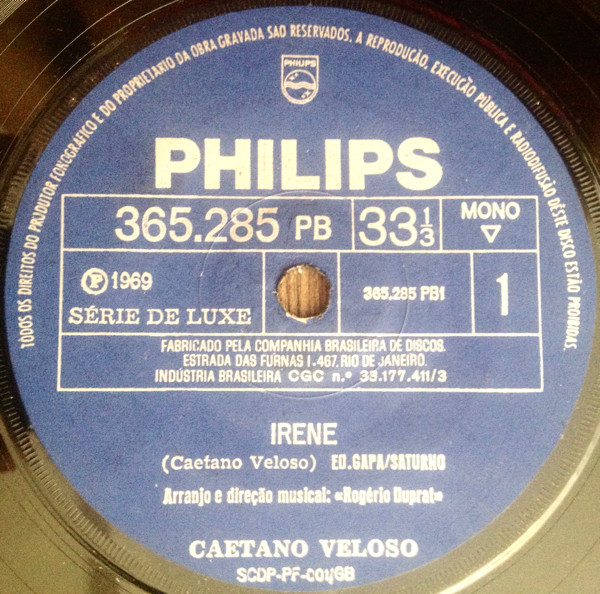 Accords et paroles Irene Caetano Veloso