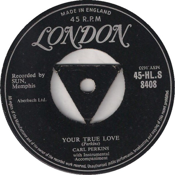 Accords et paroles Your True Love Carl Perkins