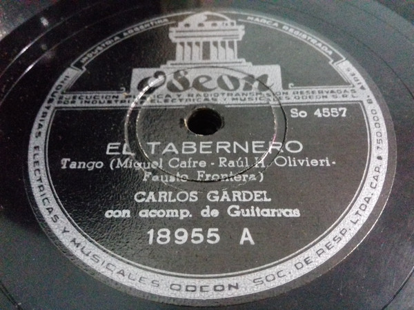 Accords et paroles El Tabernero Carlos Gardel