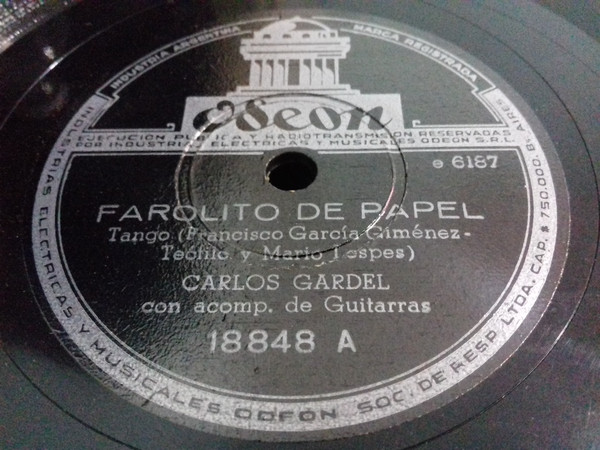Accords et paroles Farolito De Papel Carlos Gardel