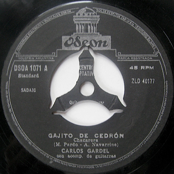 Accords et paroles Gajito De Cedrón Carlos Gardel