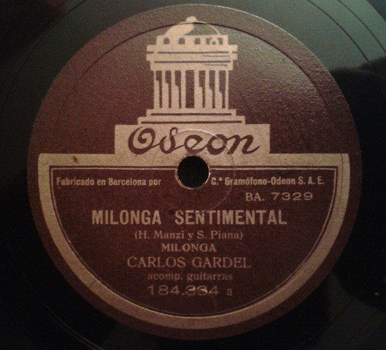 Accords et paroles Milonga Sentimental Carlos Gardel