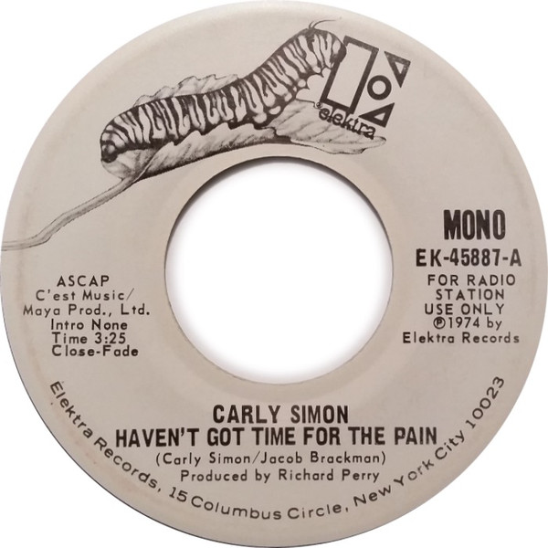 Accords et paroles Havent Got Time For The Pain Carly Simon