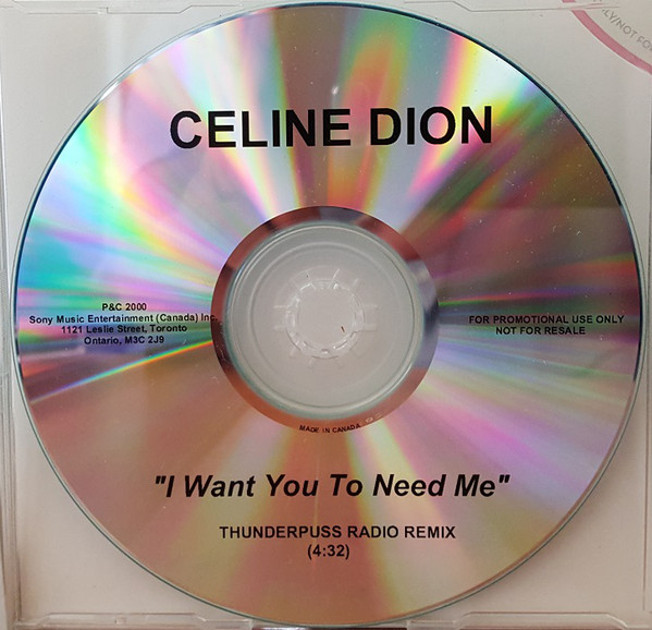 Accords et paroles I Want You To Need Me Celine Dion