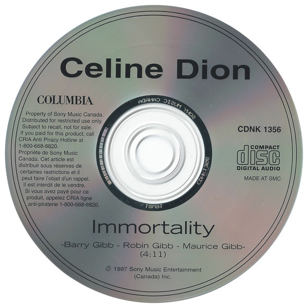 Accords et paroles Immortality Celine Dion