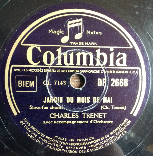 Accords et paroles Mam'zelle Clio Charles Trenet