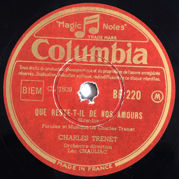 Accords et paroles Si vous aimiez Charles Trenet