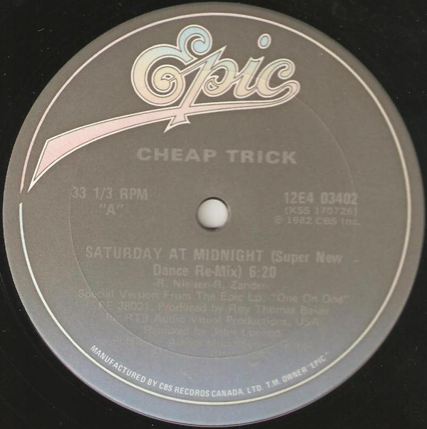 Accords et paroles Saturday At Midnight Cheap Trick