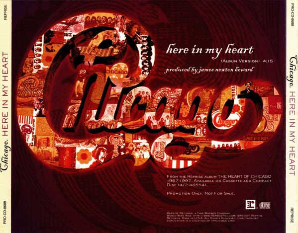 Accords et paroles Here In My Heart Chicago