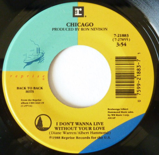 Accords et paroles I Don't Want To Live Without Your Love Chicago