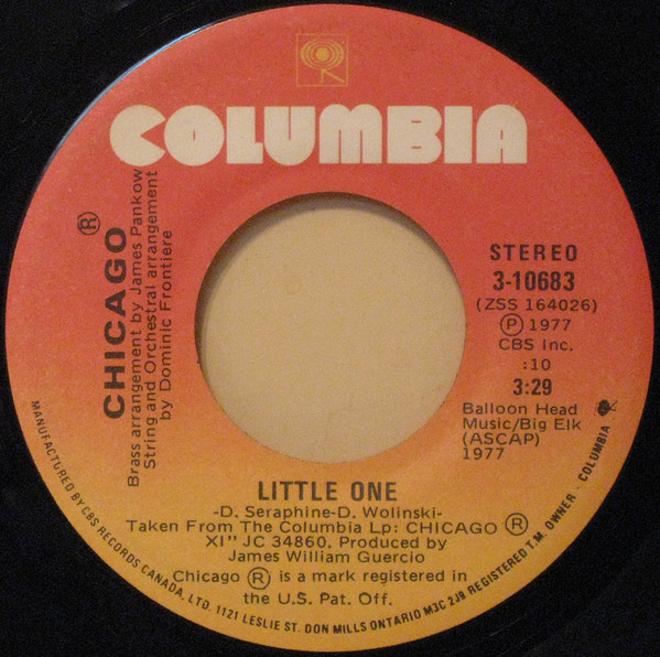 Accords et paroles Little One Chicago
