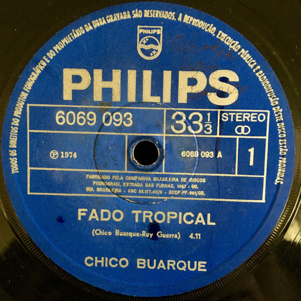 Accords et paroles Fado tropical Chico Buarque
