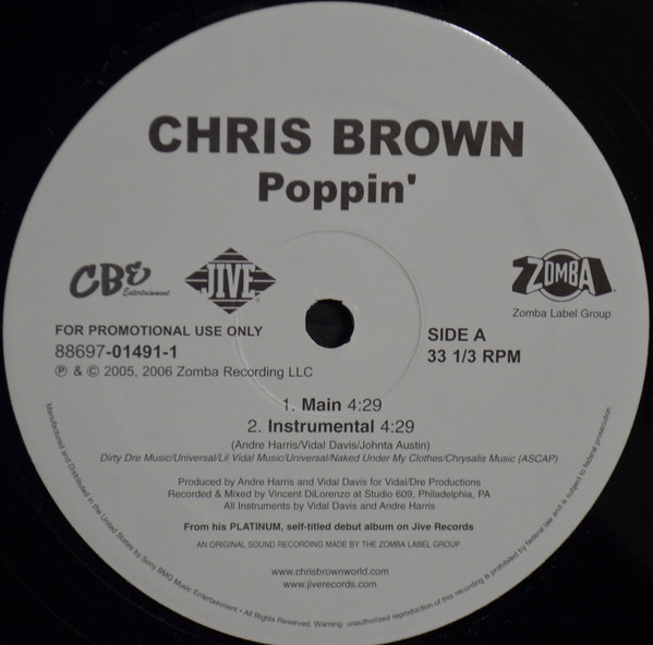Accords et paroles Poppin Chris Brown