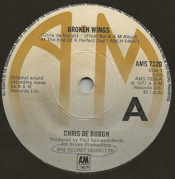 Accords et paroles Broken Wings Chris De Burgh