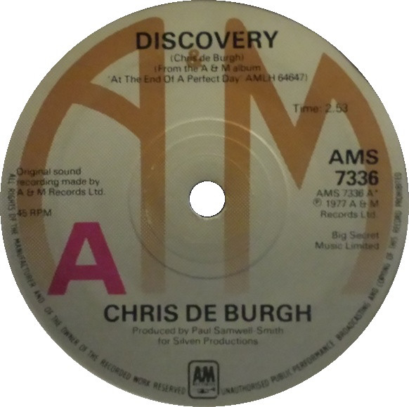 Accords et paroles Discovery Chris De Burgh