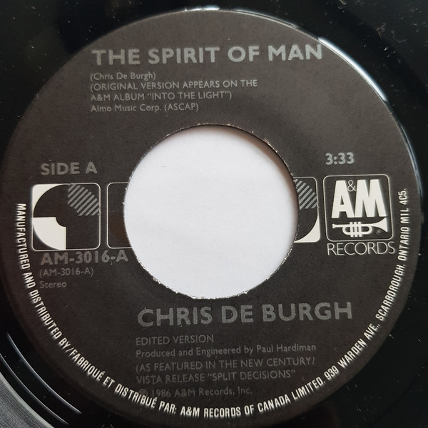 Accords et paroles Spirit Chris De Burgh