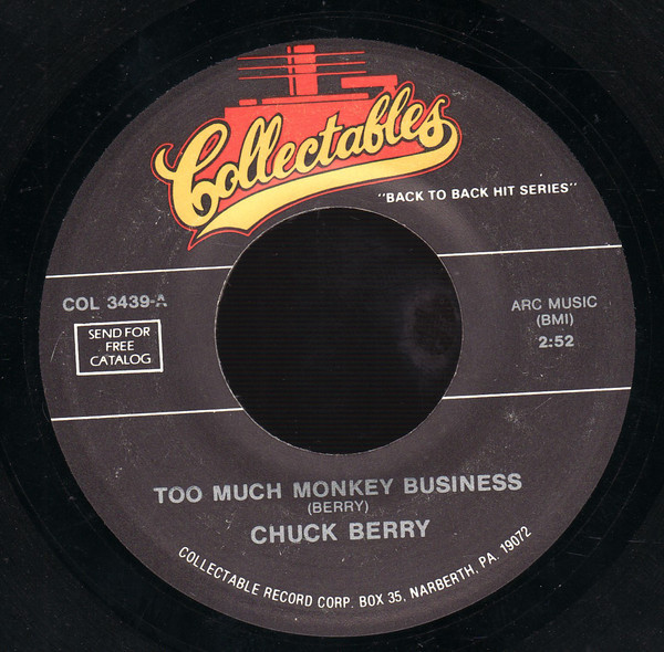 Accords et paroles Too Much Monkey Business Chuck Berry