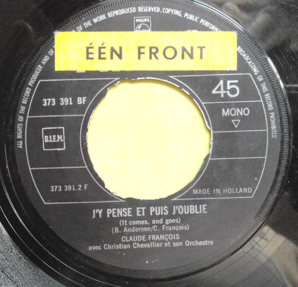Accords et paroles De Ville En Ville Claude François