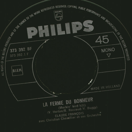 Accords et paroles La ferme du bonheur Claude François