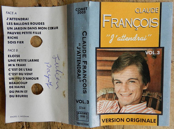 Accords et paroles J'attendrai Claude François