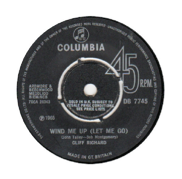 Accords et paroles Wind Me Up Let Me Go Cliff Richard