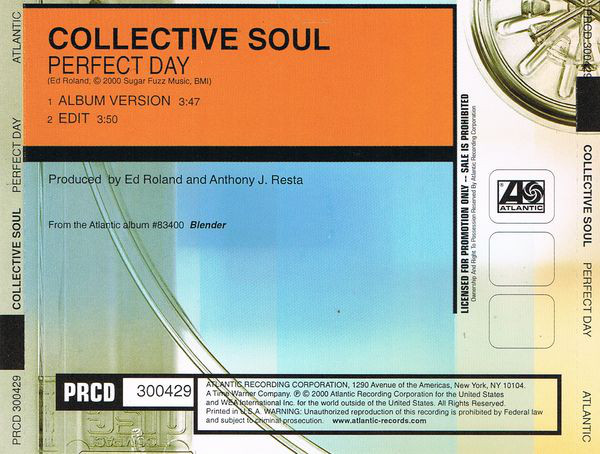 Accords et paroles Perfect Day Collective Soul