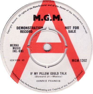 Accords et paroles If My Pillow Could Talk Connie Francis