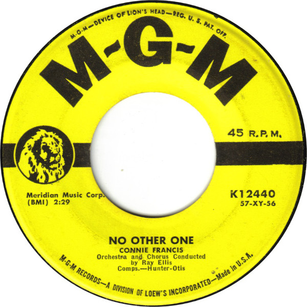 Accords et paroles No One Connie Francis