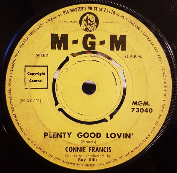 Accords et paroles Plenty Good Lovin Connie Francis
