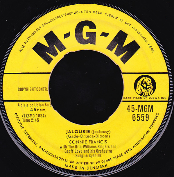 Accords et paroles Quizás, Quizás, Quizás Connie Francis