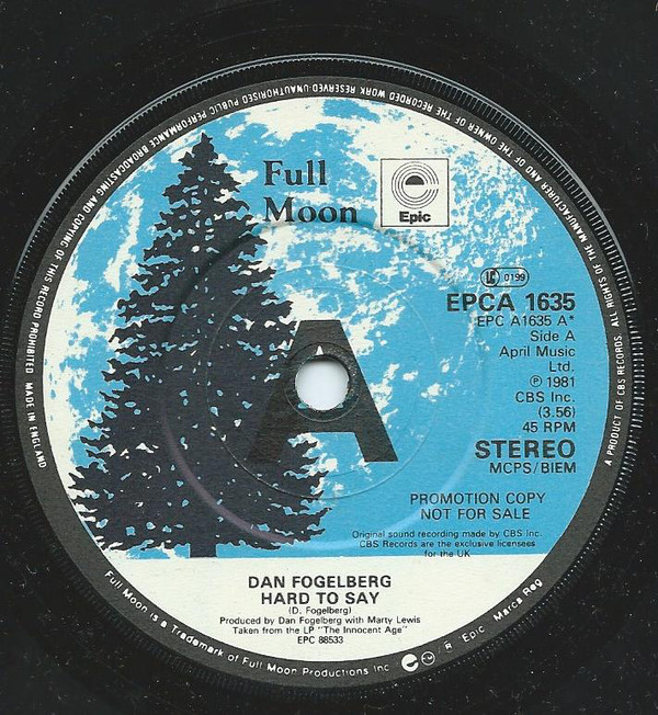 Accords et paroles Hard To Say Dan Fogelberg