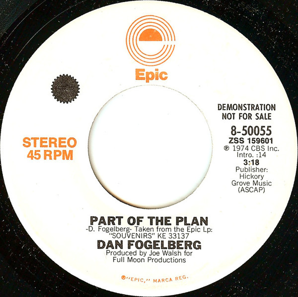 Accords et paroles Part Of The Plan Dan Fogelberg