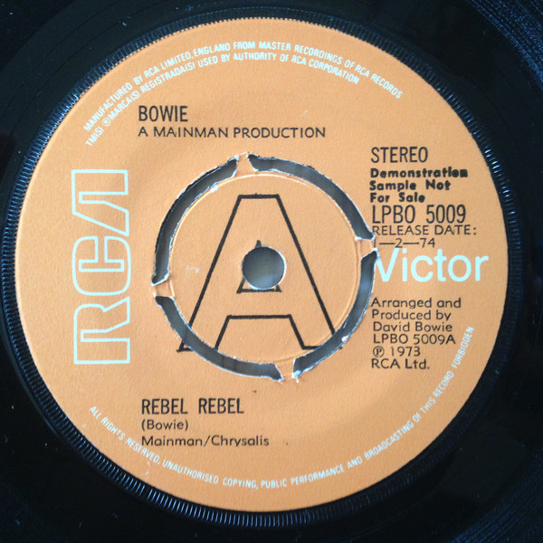 Accords et paroles Rebel Rebel David Bowie