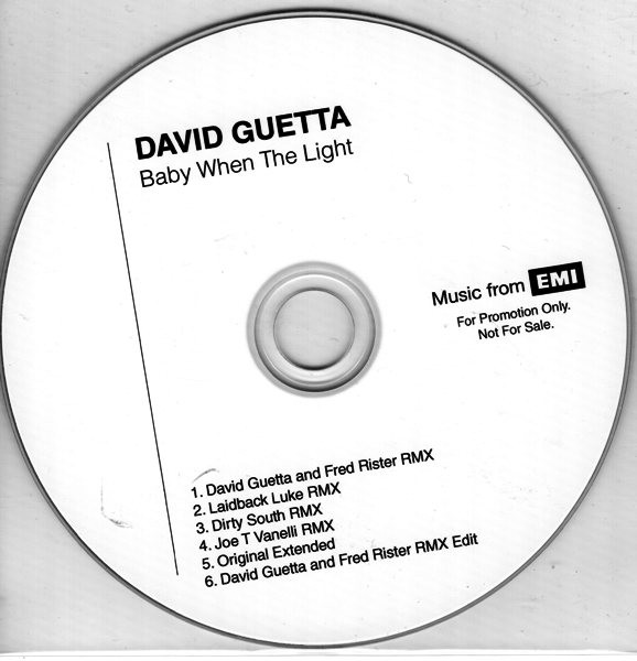 Accords et paroles Baby When The Light David Guetta