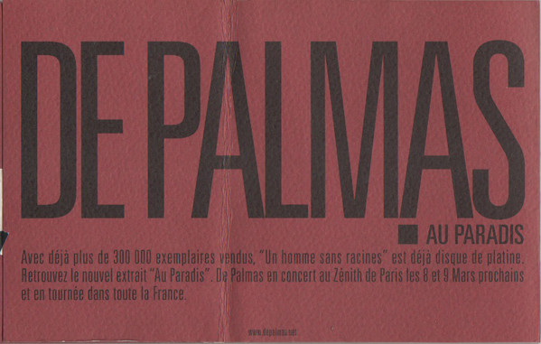 Accords et paroles Au Paradis De Palmas