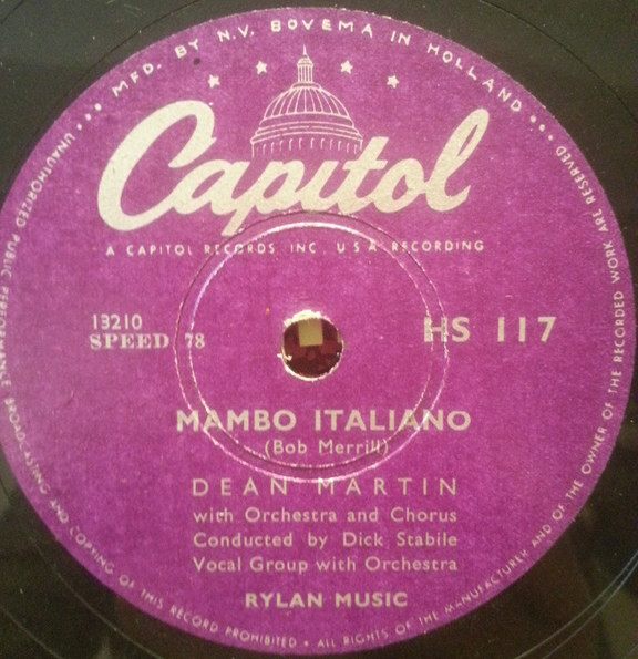 Accords et paroles Mambo Italiano Dean Martin