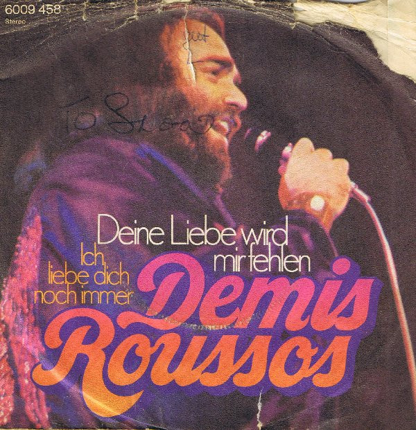 Accords et paroles Deine Liebe Wird Mir Fehlen Demis Roussos