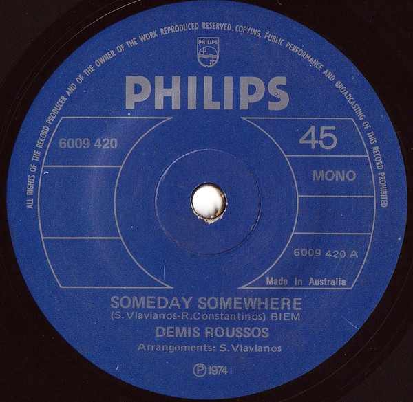 Accords et paroles Someday Somewhere Demis Roussos