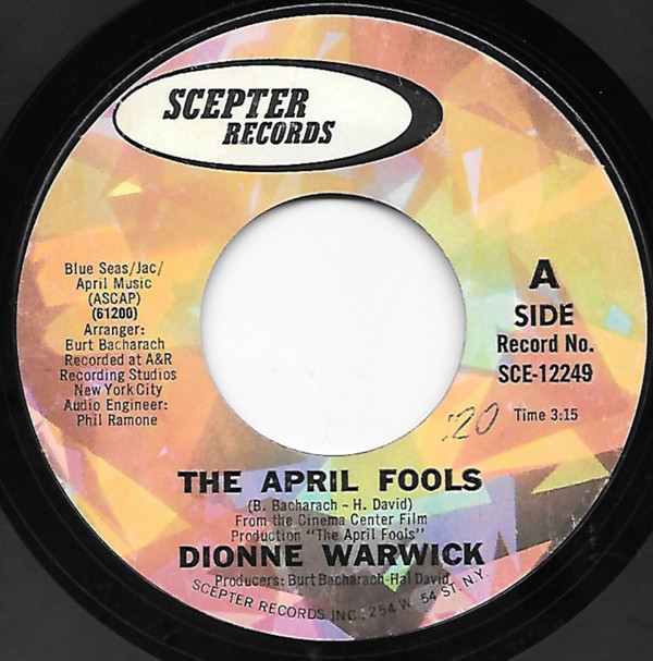 Accords et paroles April Fools Dionne Warwick