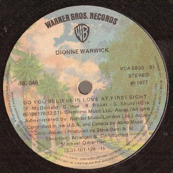 Accords et paroles Do You Believe In Love At First Sight Dionne Warwick