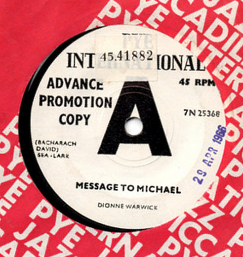 Accords et paroles Message To Michael Dionne Warwick