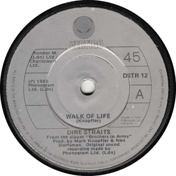 Accords et paroles Walk Of Life Dire Straits