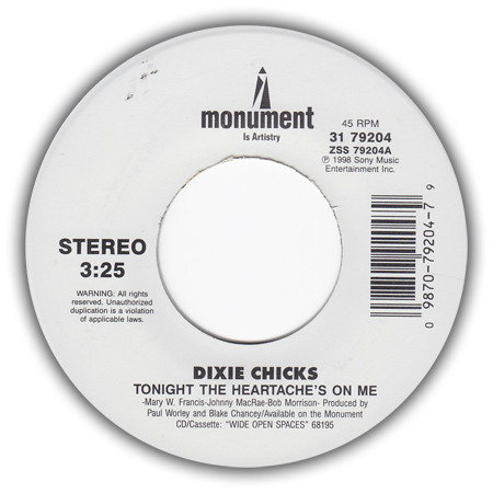 Accords et paroles Tonight The Heartache's On Me Dixie Chicks