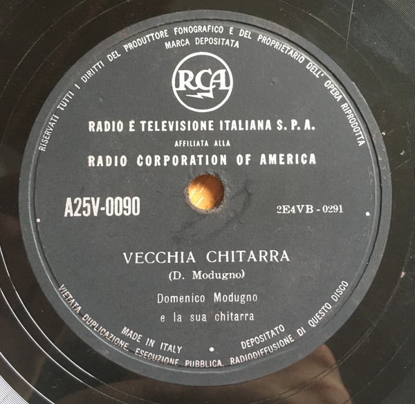 Accords et paroles Tambureddu Domenico Modugno