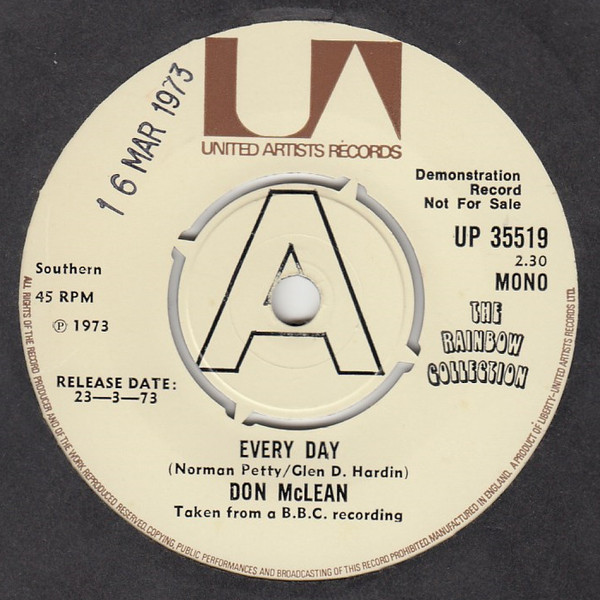 Accords et paroles Every Day Don McLean