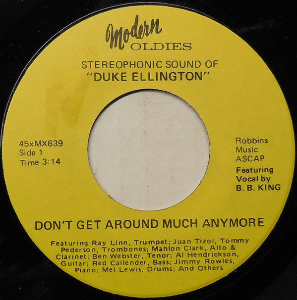Accords et paroles Don't Get Around Much Anymore Duke Ellington