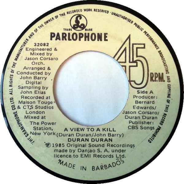 Accords et paroles A view to a Kill Duran Duran