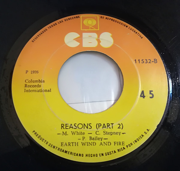 Accords et paroles Reasons Earth Wind and Fire