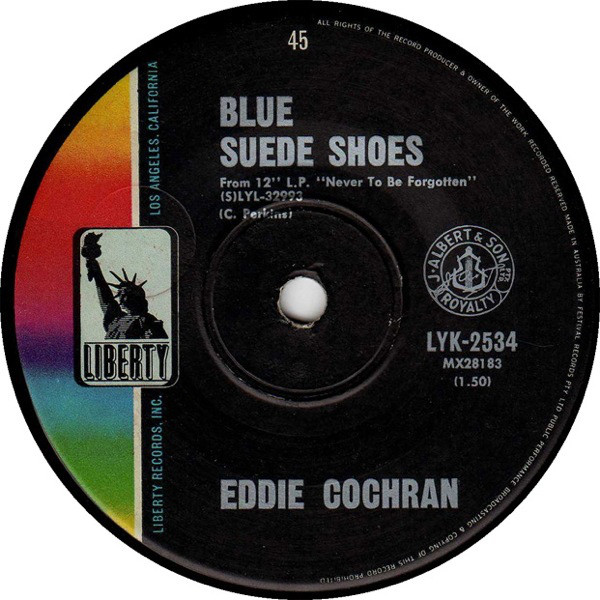 Accords et paroles Blue Suede Shoes Eddie Cochran