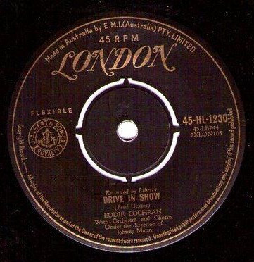 Accords et paroles Drive-in Show Eddie Cochran